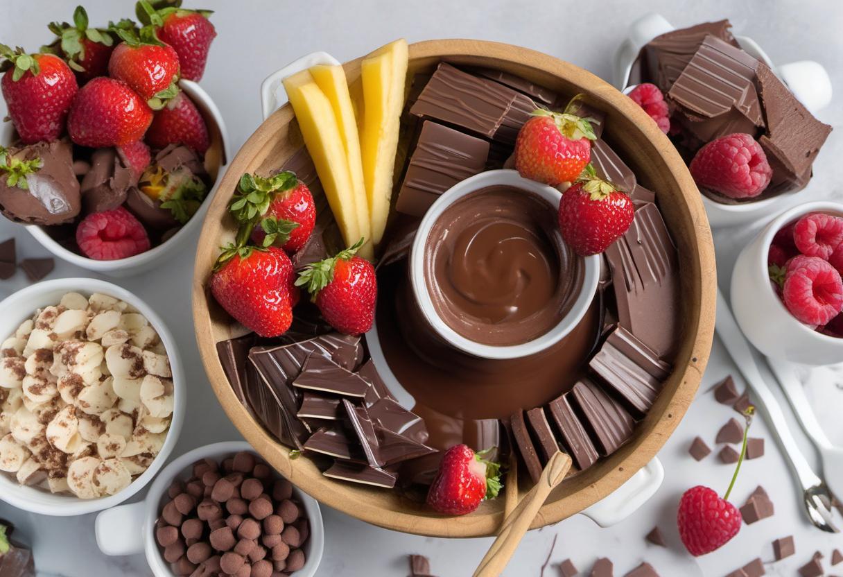 Image showing the final output answering the question: How do I make Vegan Chocolate Fondue in under 10 minutes.