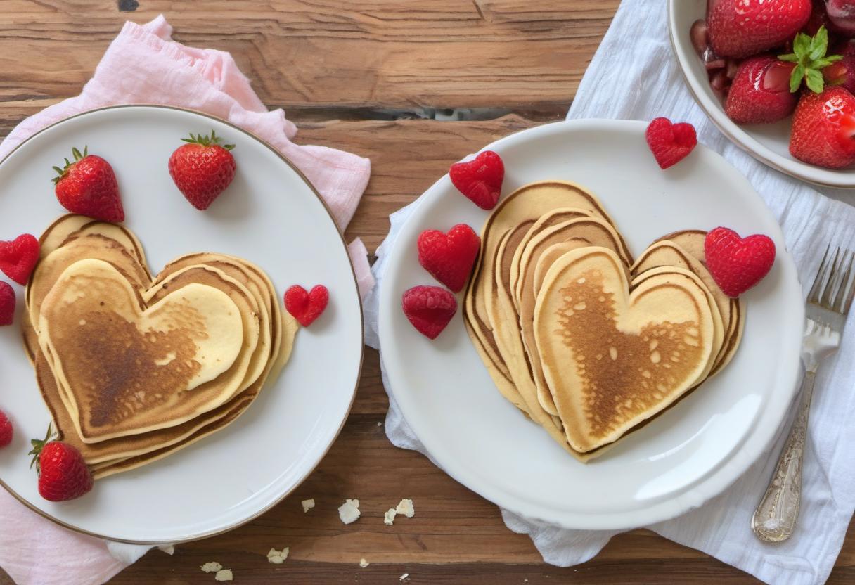 Image showing the final output answering the question: How do I make heart-shaped pancakes gluten-free.