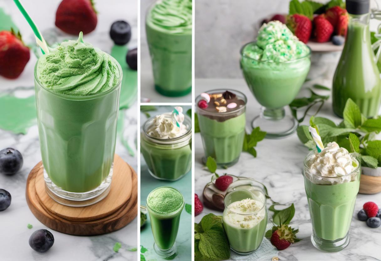 Image showing the final output answering the question: How do I create a green velvet milkshake.