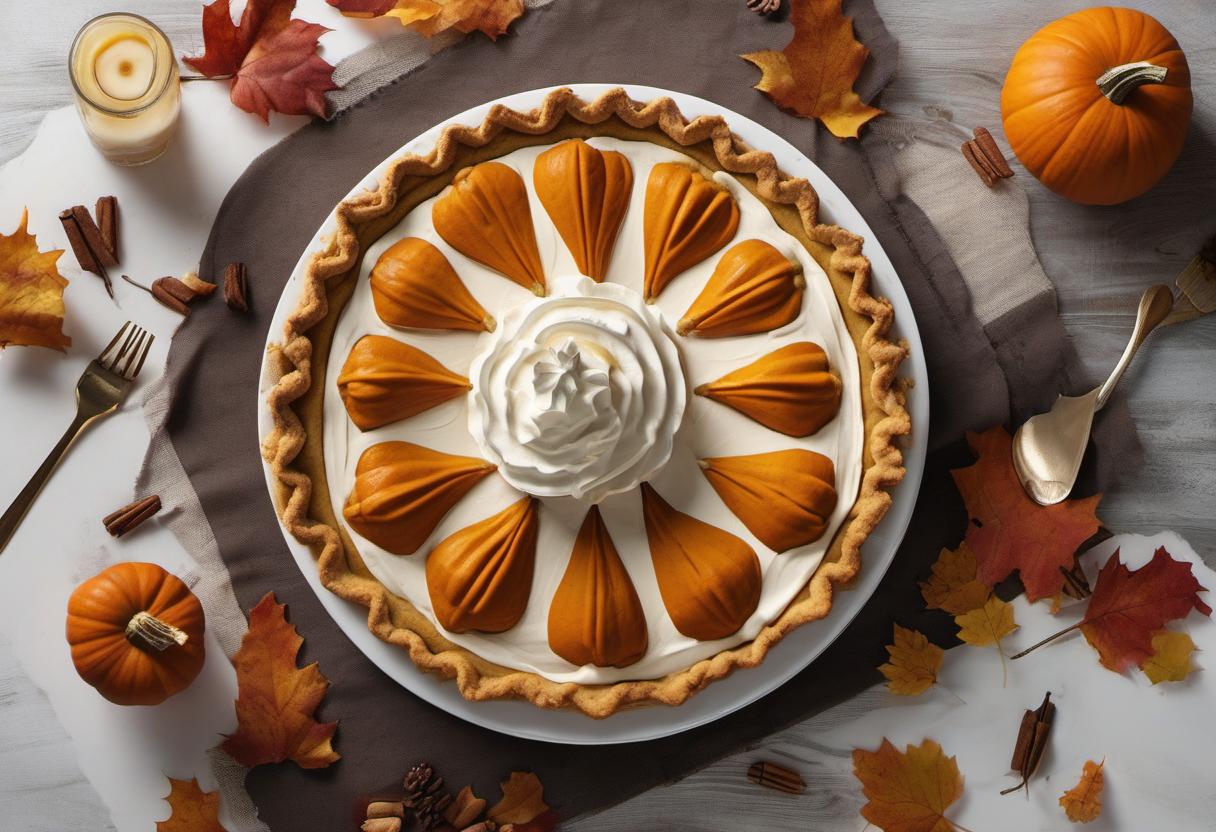 Image showing the final output answering the question: How do I make a Pumpkin Pie Art fit for a Thanksgiving feast.