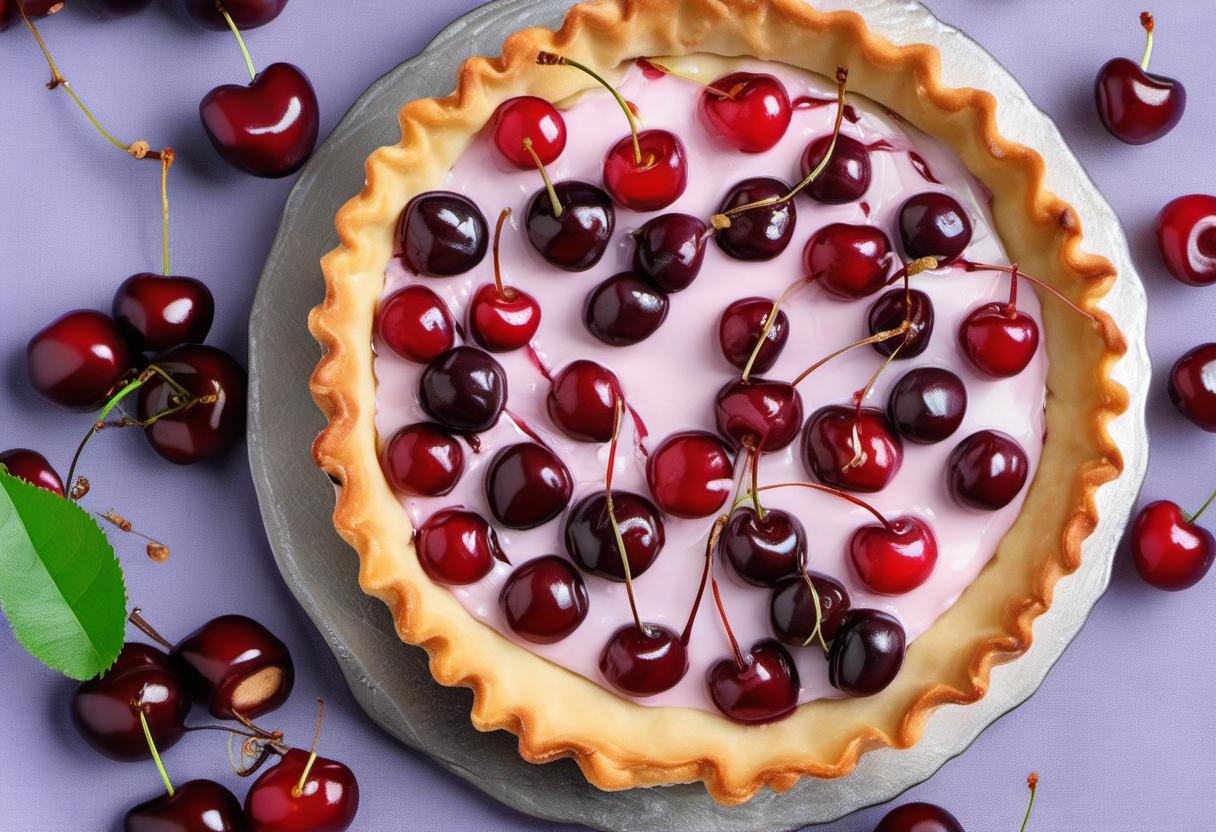 Image showing the final output answering the question: How do I prepare a divine cherry tart.