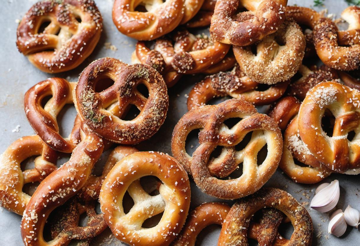 Image showing the final output answering the question: How do I jazz up my pretzels with seasonings.