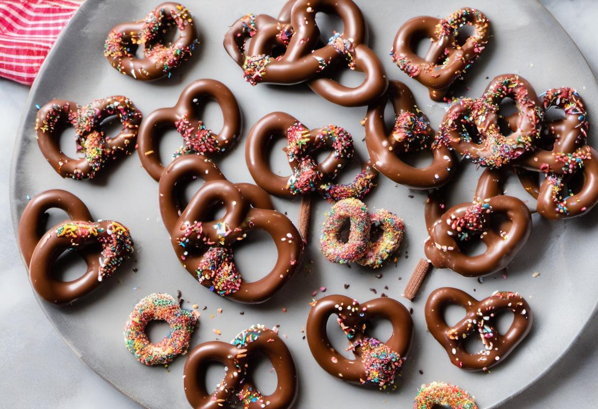 Image showing the final output answering the question: How do I make sweet and salty chocolate-covered pretzels.