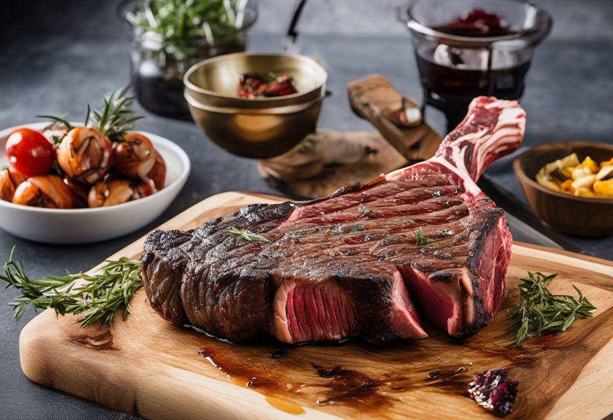 Image showing the final output answering the question: How do I marinate a Tomahawk Steak for maximum flavor.