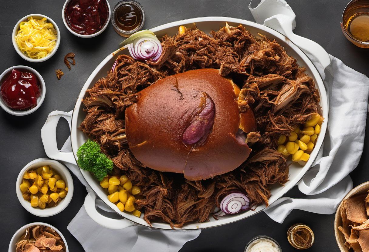 Image showing the final output answering the question: How do I smoke mouthwatering pulled pork.