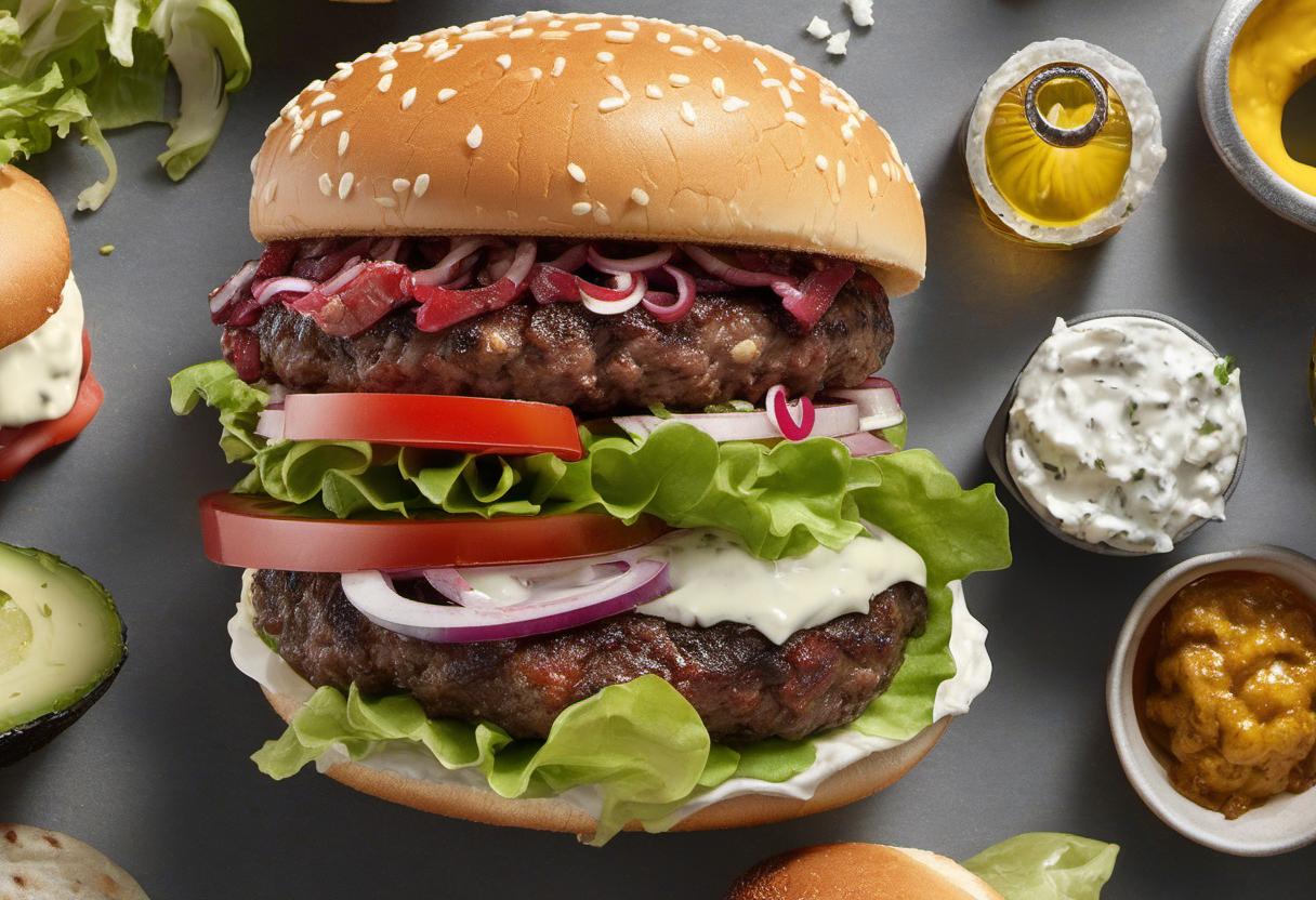Image showing the final output answering the question: How do I create a show-stopping burger.