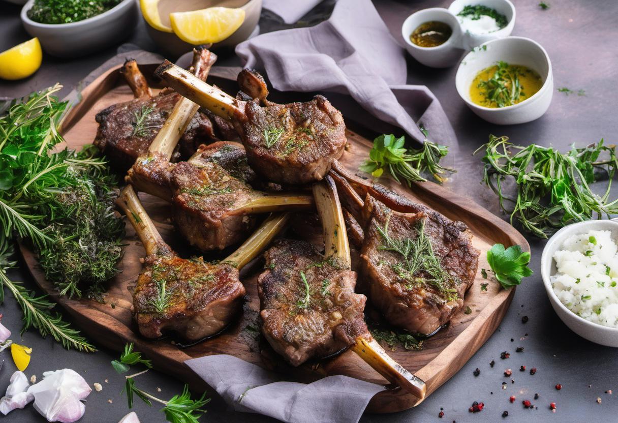 Image showing the final output answering the question: How do I make succulent lamb chops with herbs.