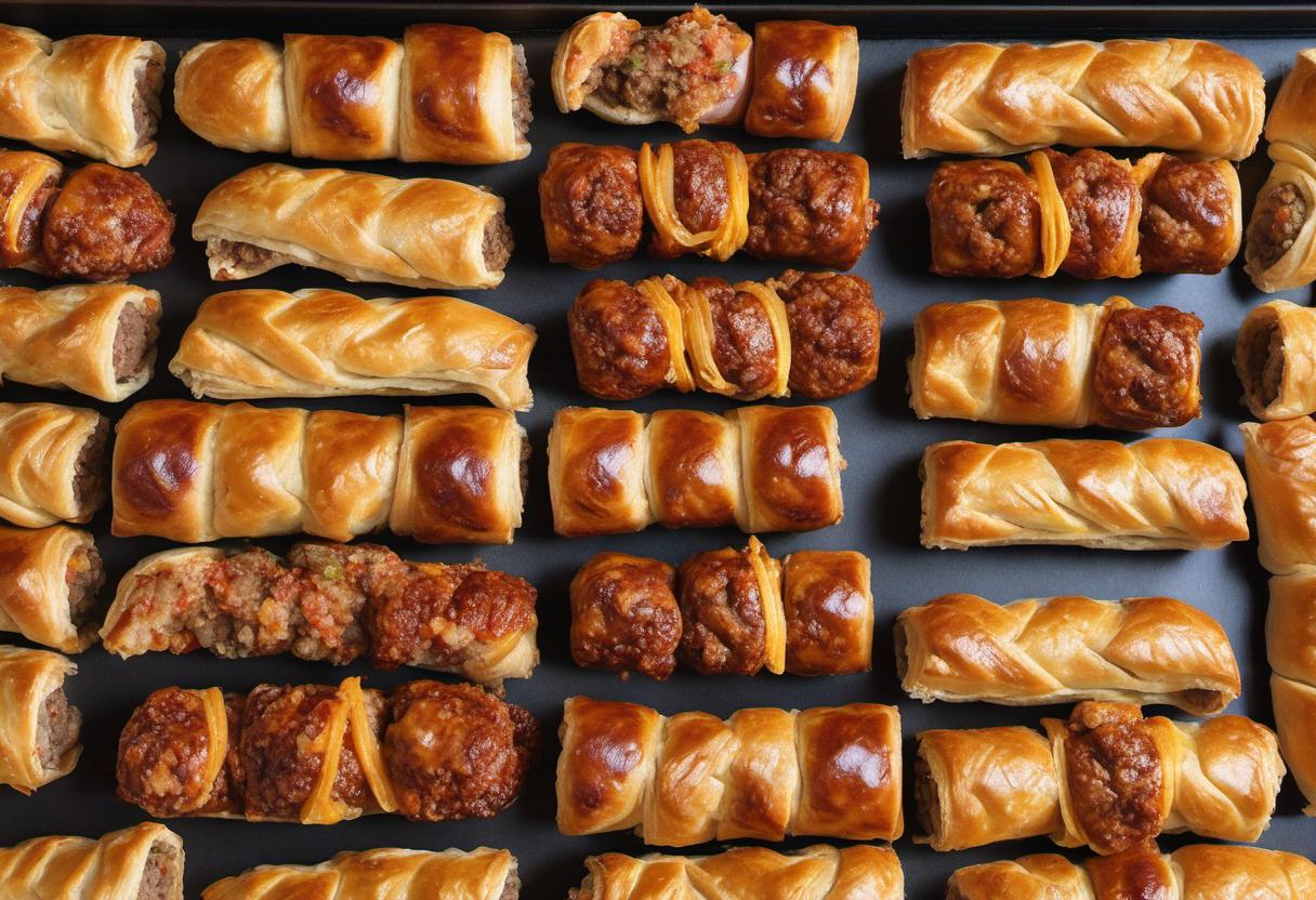 Image showing the final output answering the question: How do I make exotic sausage rolls.
