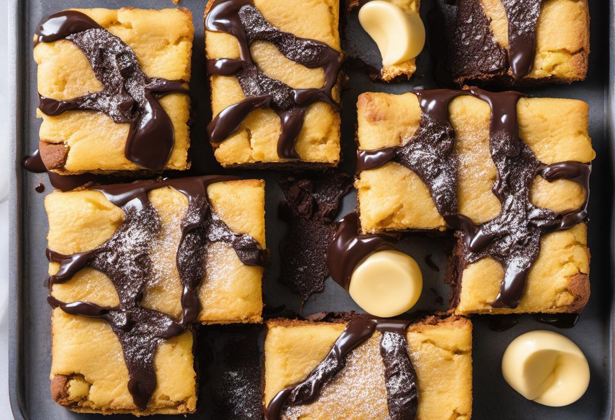 Image showing the final output answering the question: How do I bake Twinkie Brownies.
