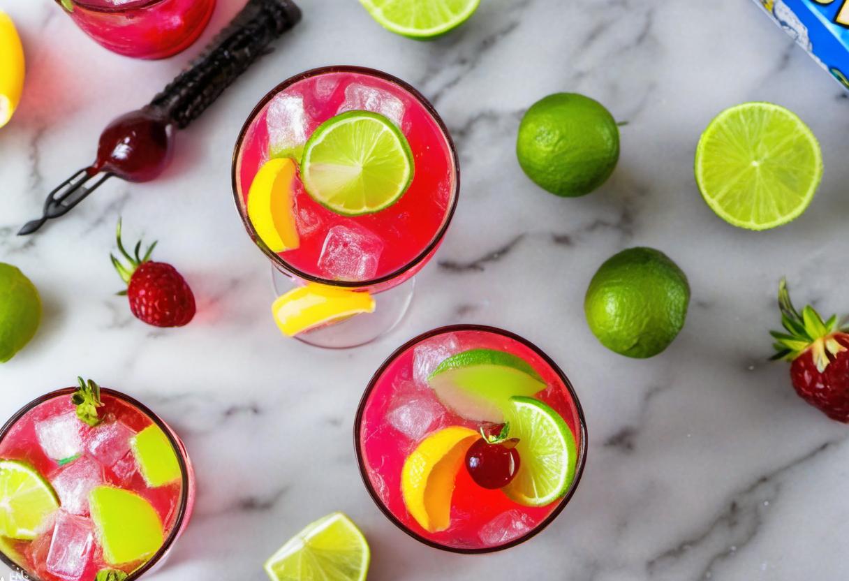 Image showing the final output answering the question: How do I whip up a Jolly Rancher Cocktail.