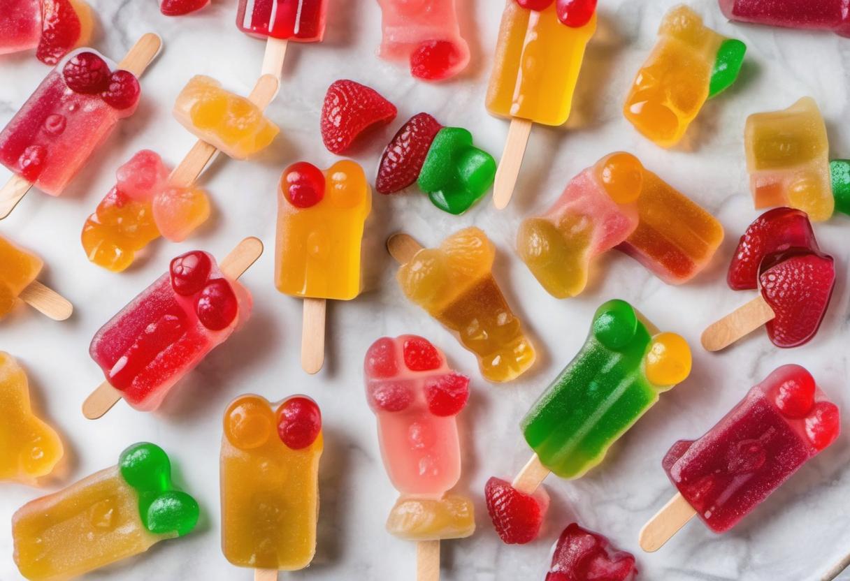 Image showing the final output answering the question: How do I make Gummy Bear Popsicles.