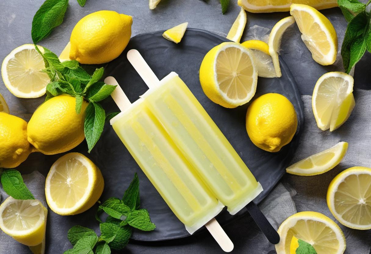 Image showing the final output answering the question: How do I make zesty lemonade popsicles.