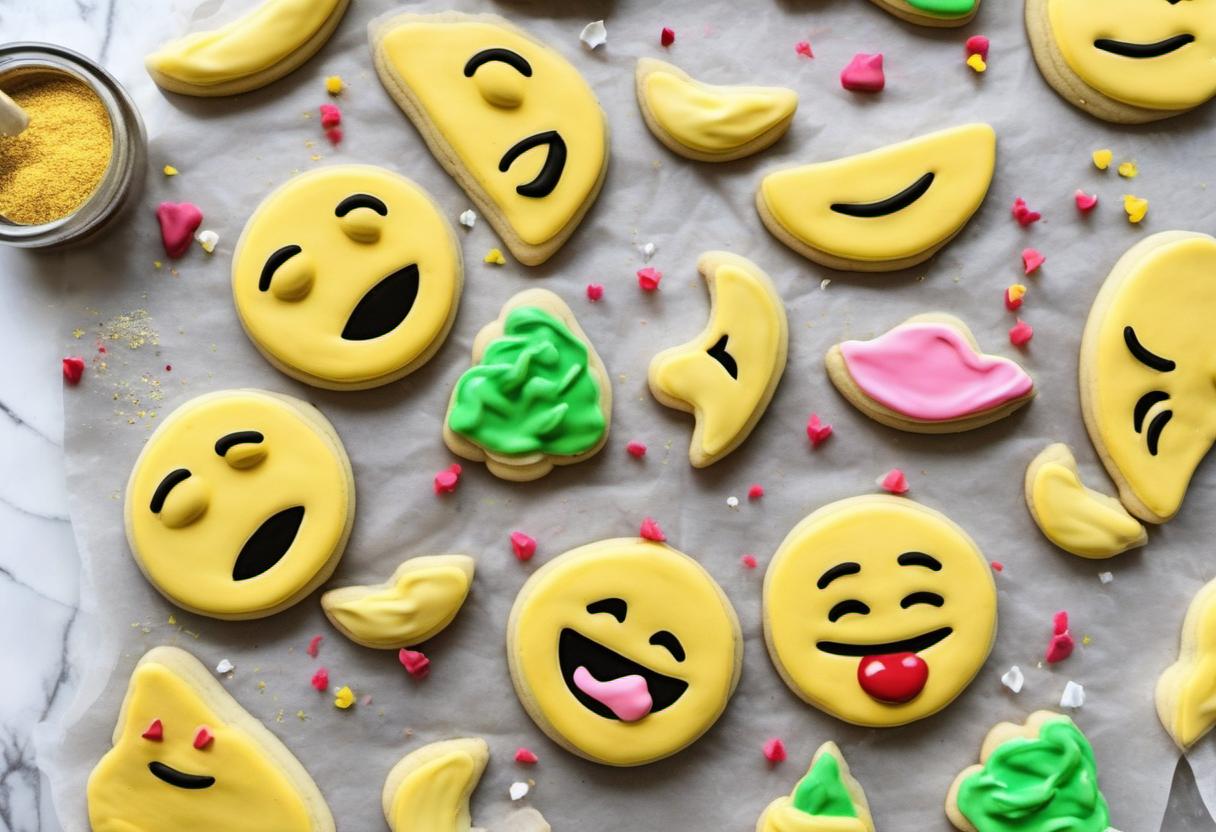 Image showing the final output answering the question: How Do I Create Emoji Sugar Cookies.