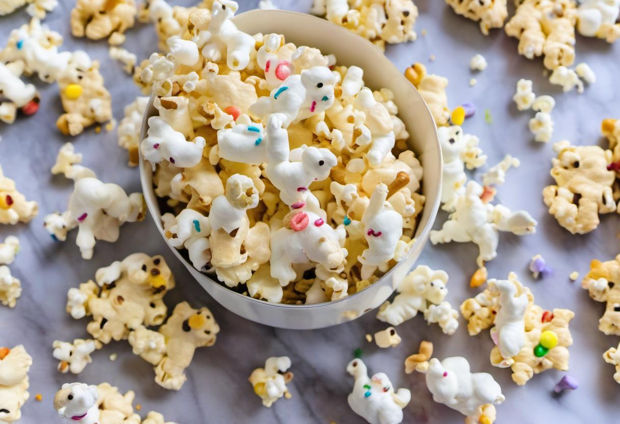 Image showing the final output answering the question: How Do I Make Playful Animal Cracker Popcorn.