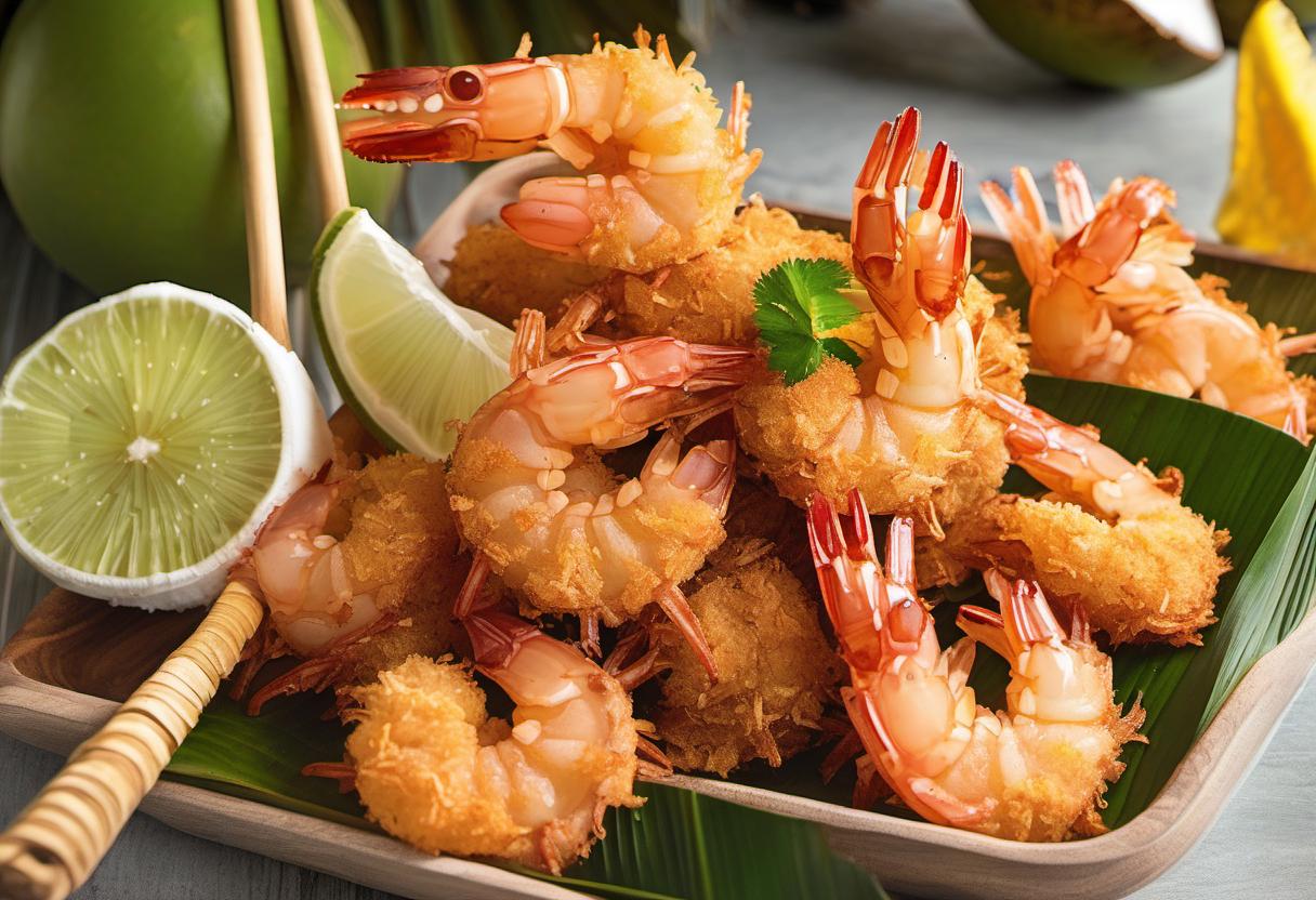 Image showing the final output answering the question: How do I whip up coconut shrimp.