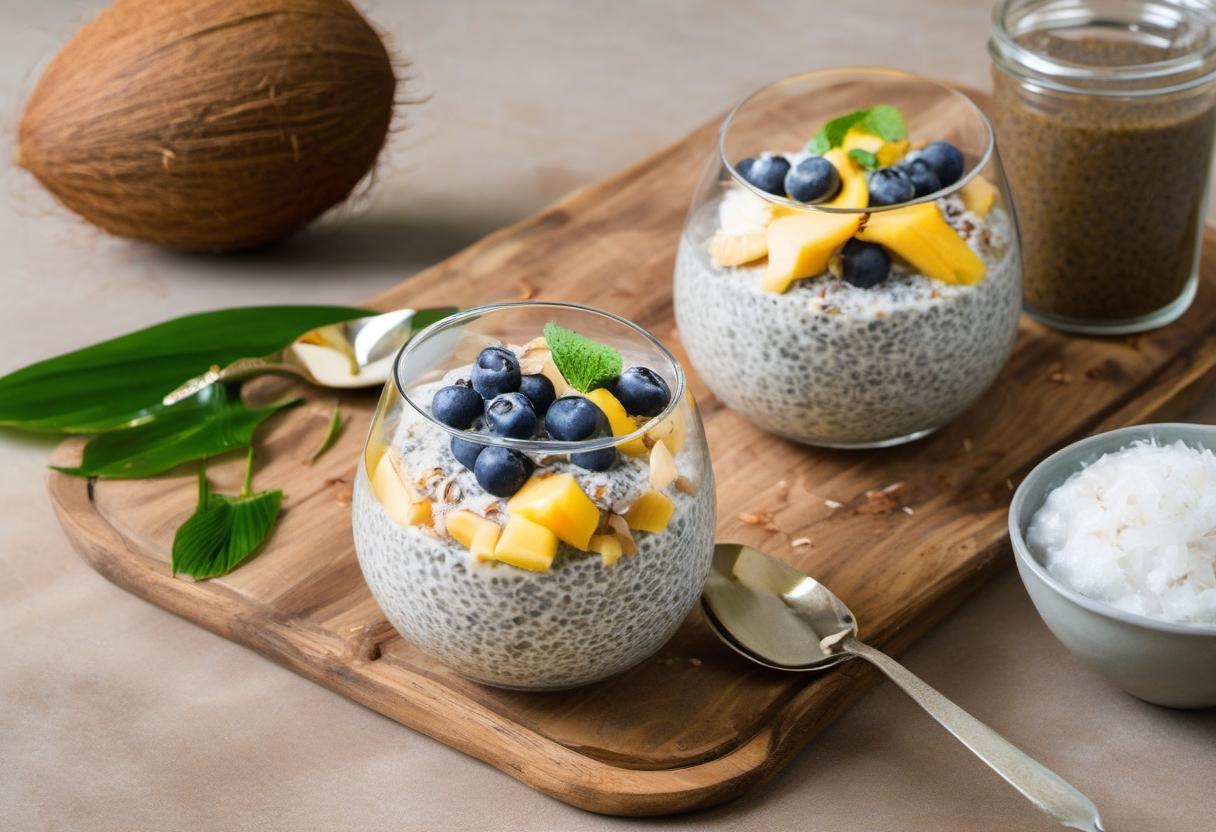 Image showing the final output answering the question: How do I make coconut chia pudding.