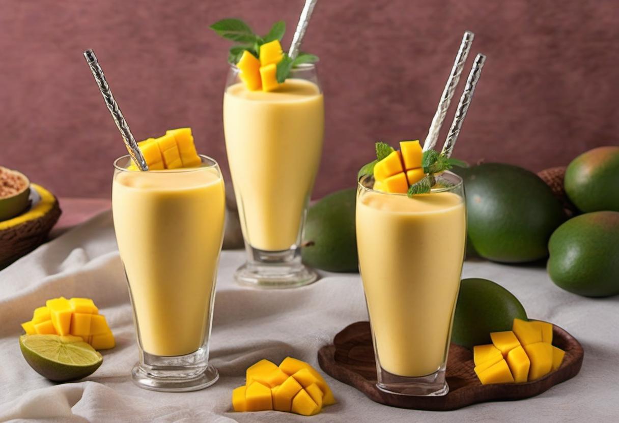 Image showing the final output answering the question: How do I make a refreshing Mango Lassi.
