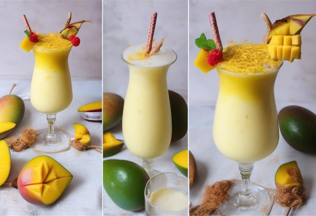 Image showing the final output answering the question: How do I make a Mango Lassi mocktail.