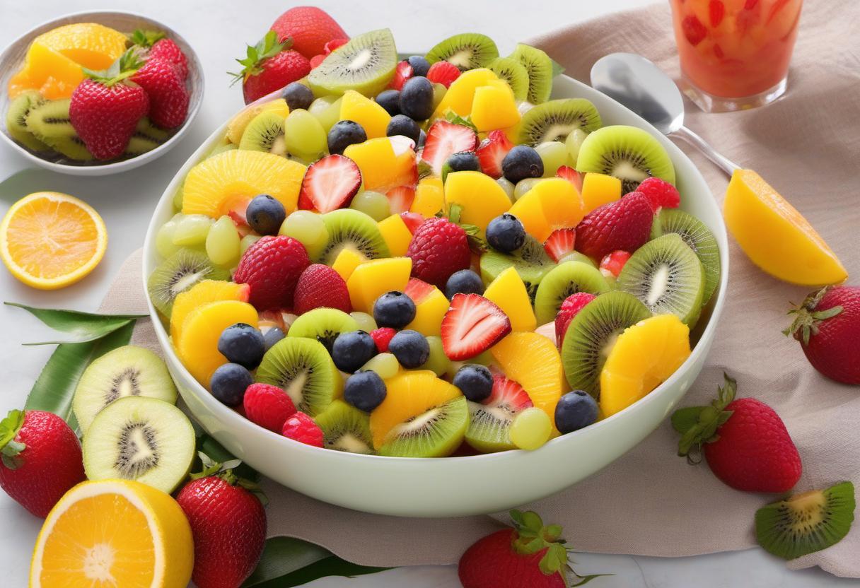 Image showing the final output answering the question: How do I make a Summer Paradise Fruit Salad.