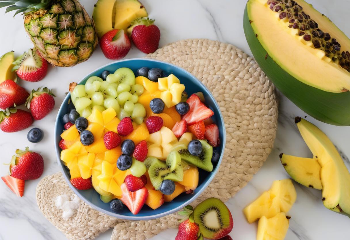 Image showing the final output answering the question: How do I make a Hawaiian Luau Fruit Salad.