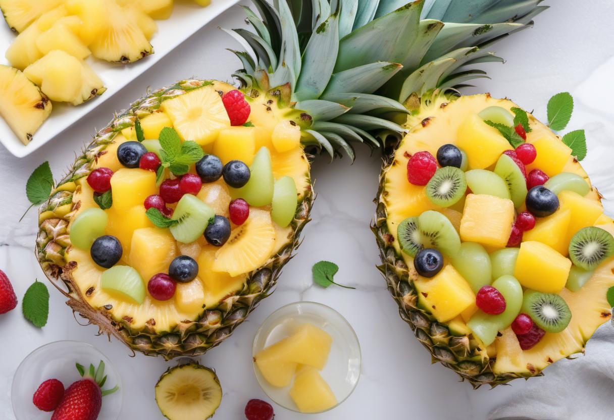 Image showing the final output answering the question: How do I make a Pineapple Paradise Fruit Salad.
