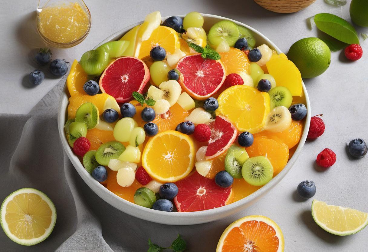 Image showing the final output answering the question: How do I make a Citrus Splash Fruit Salad.
