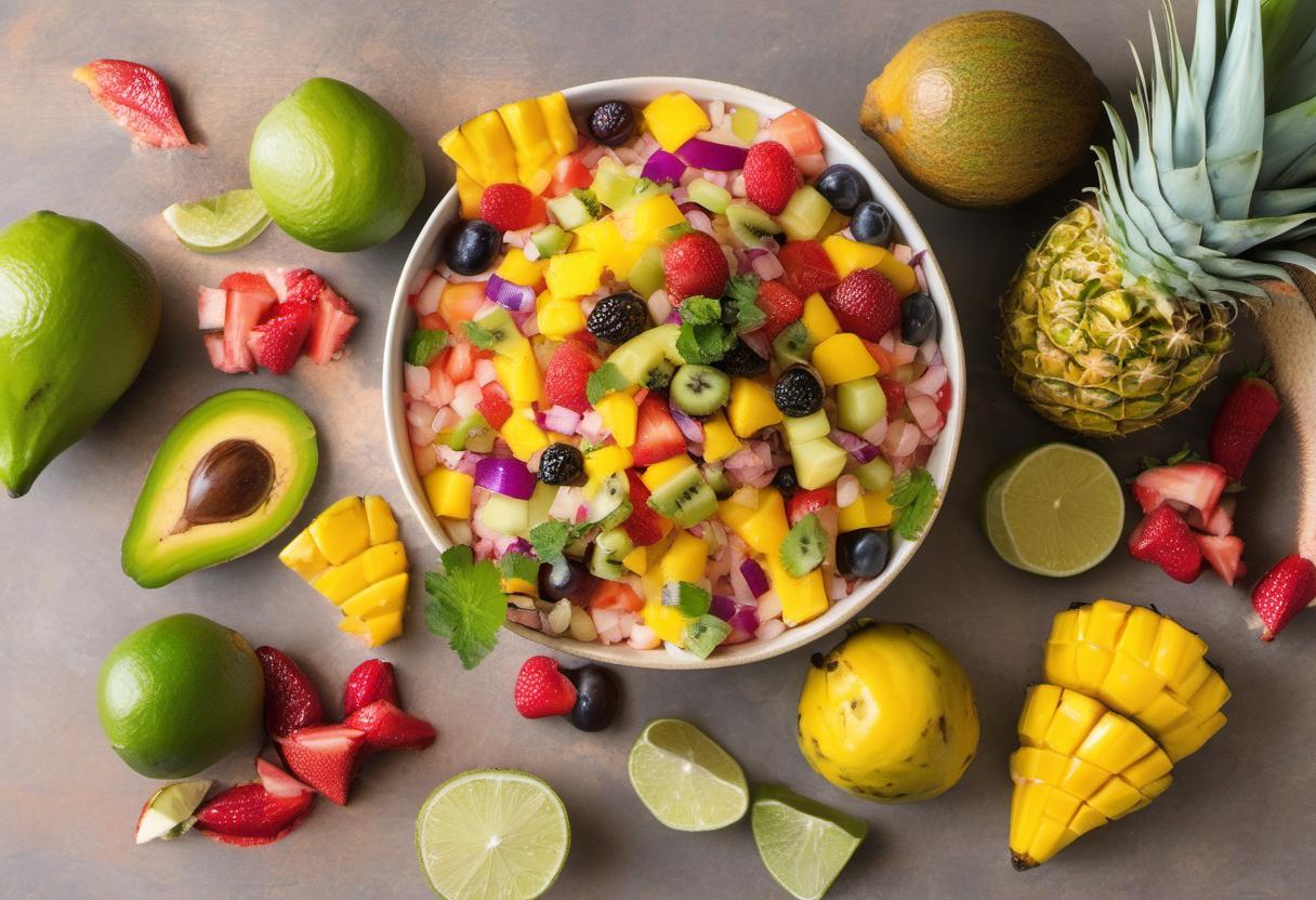 Image showing the final output answering the question: How do I make a Tropical Fiesta in a Bowl.