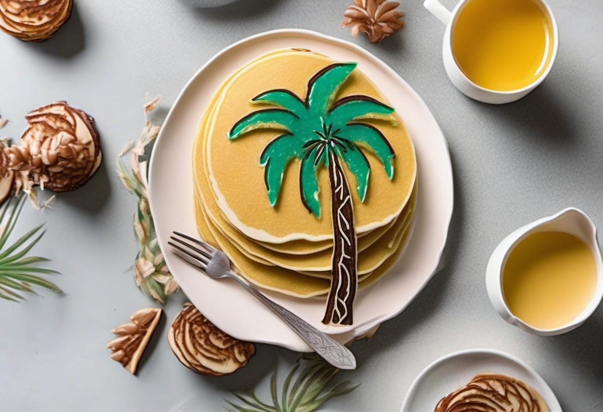 Image showing the final output answering the question: How do I make gluten-free Palm Tree Pancakes.
