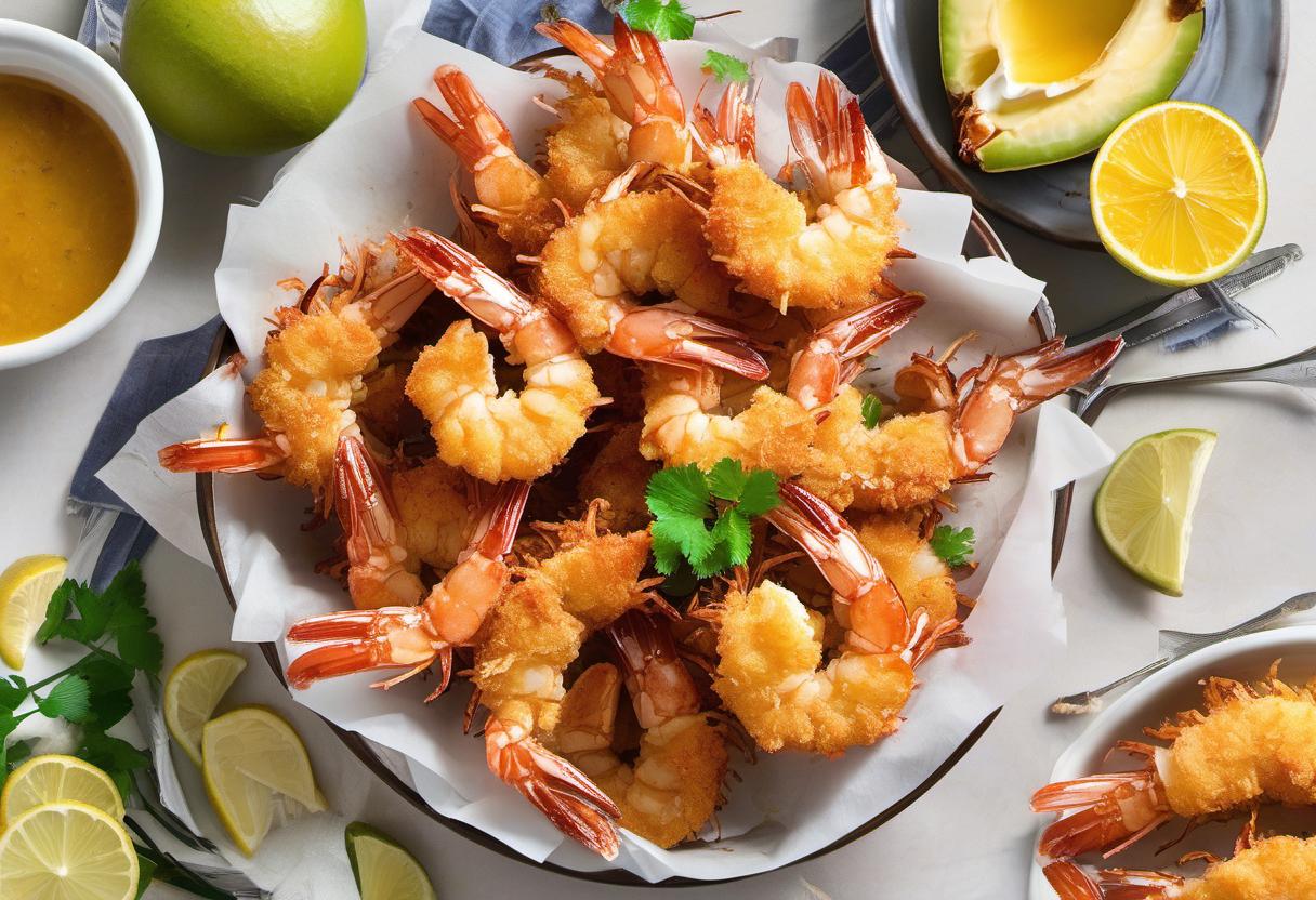 Image showing the final output answering the question: How do I bake coconut shrimp.