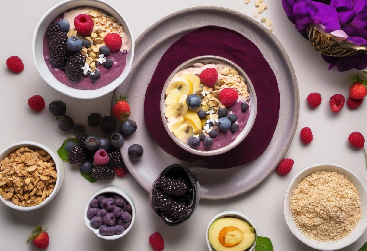 Image showing the final output answering the question: How do I make a creamy Acai Bowl.