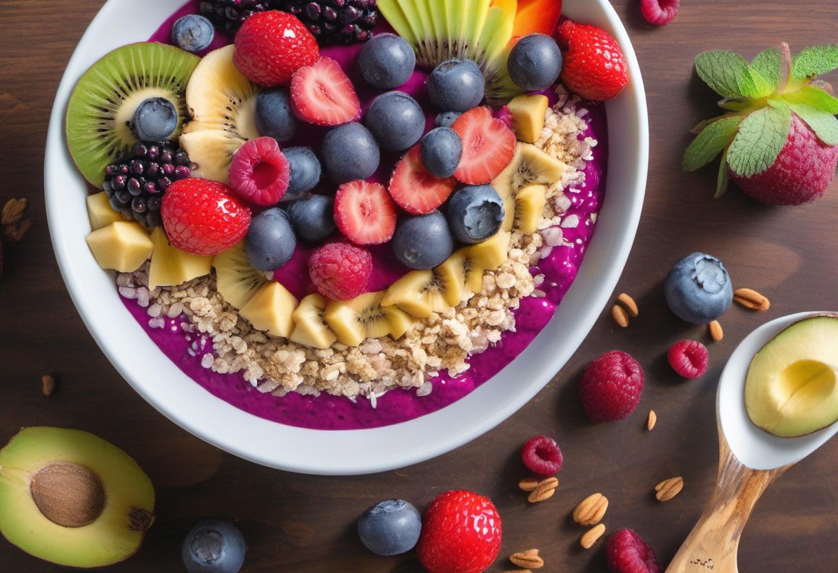 Image showing the final output answering the question: How do I make an Instagram-worthy Acai Bowl.