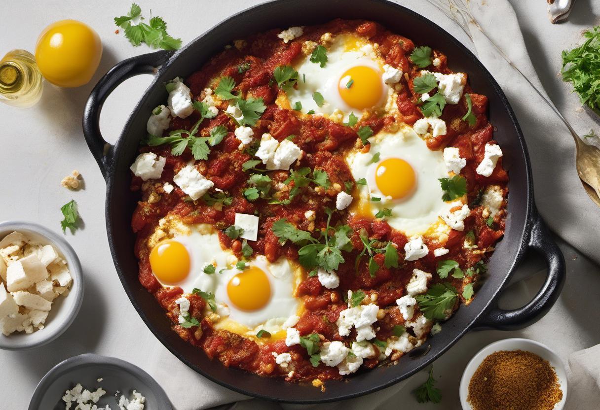 Image showing the final output answering the question: How do I add a twist to classic Shakshuka.