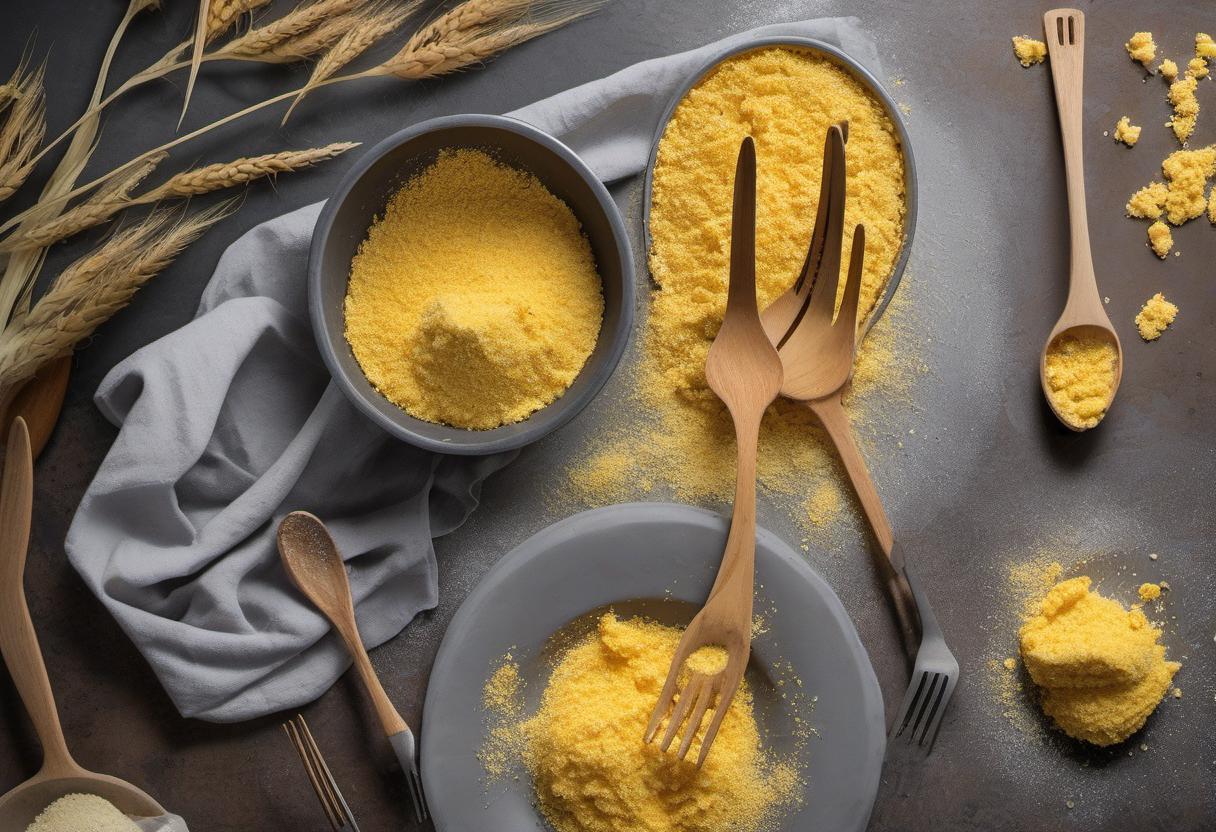 Image showing the final output answering the question: How do I bake crunchy cornmeal sporks.
