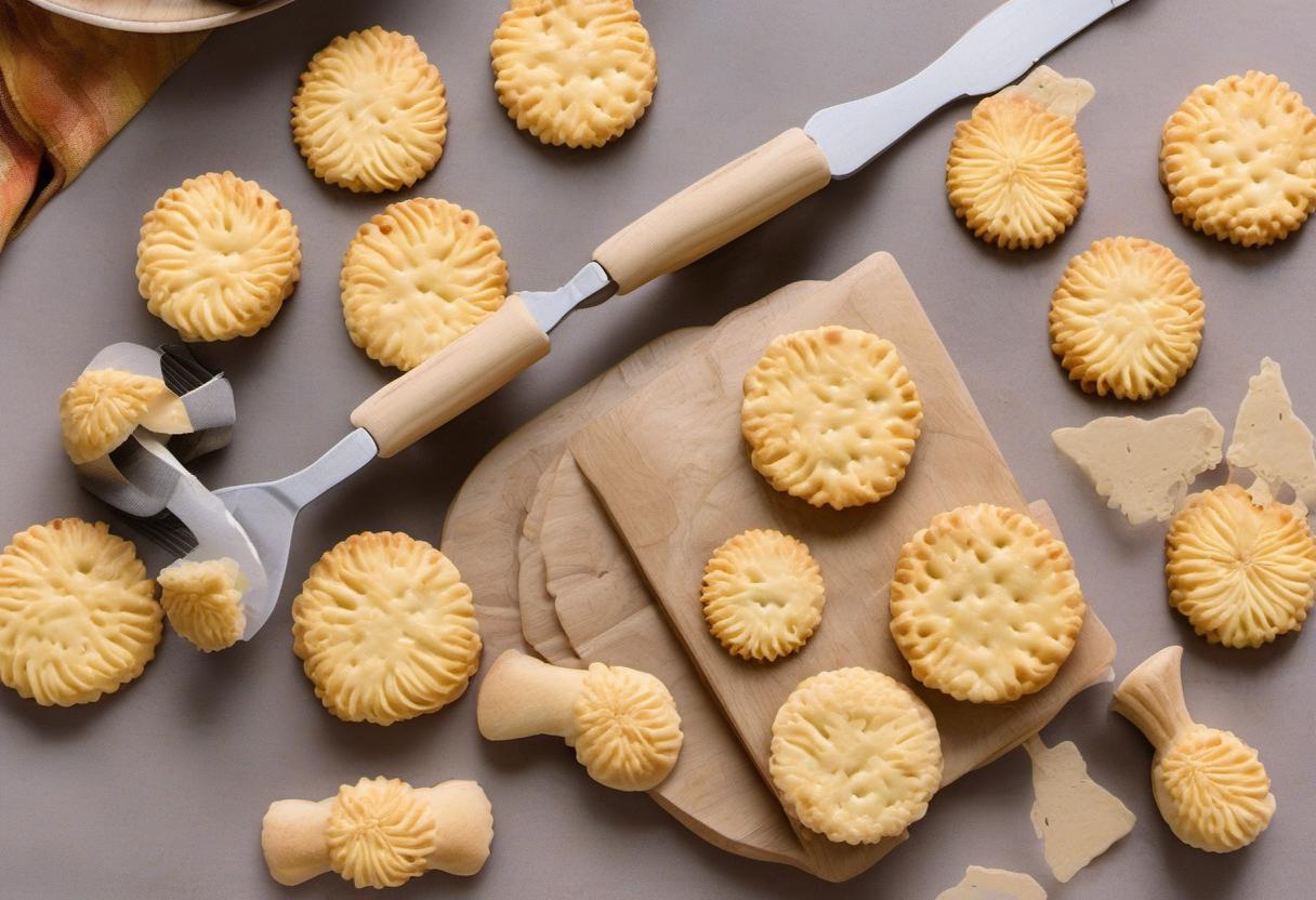 Image showing the final output answering the question: How do I make delightfully crispy biscuit utensils.