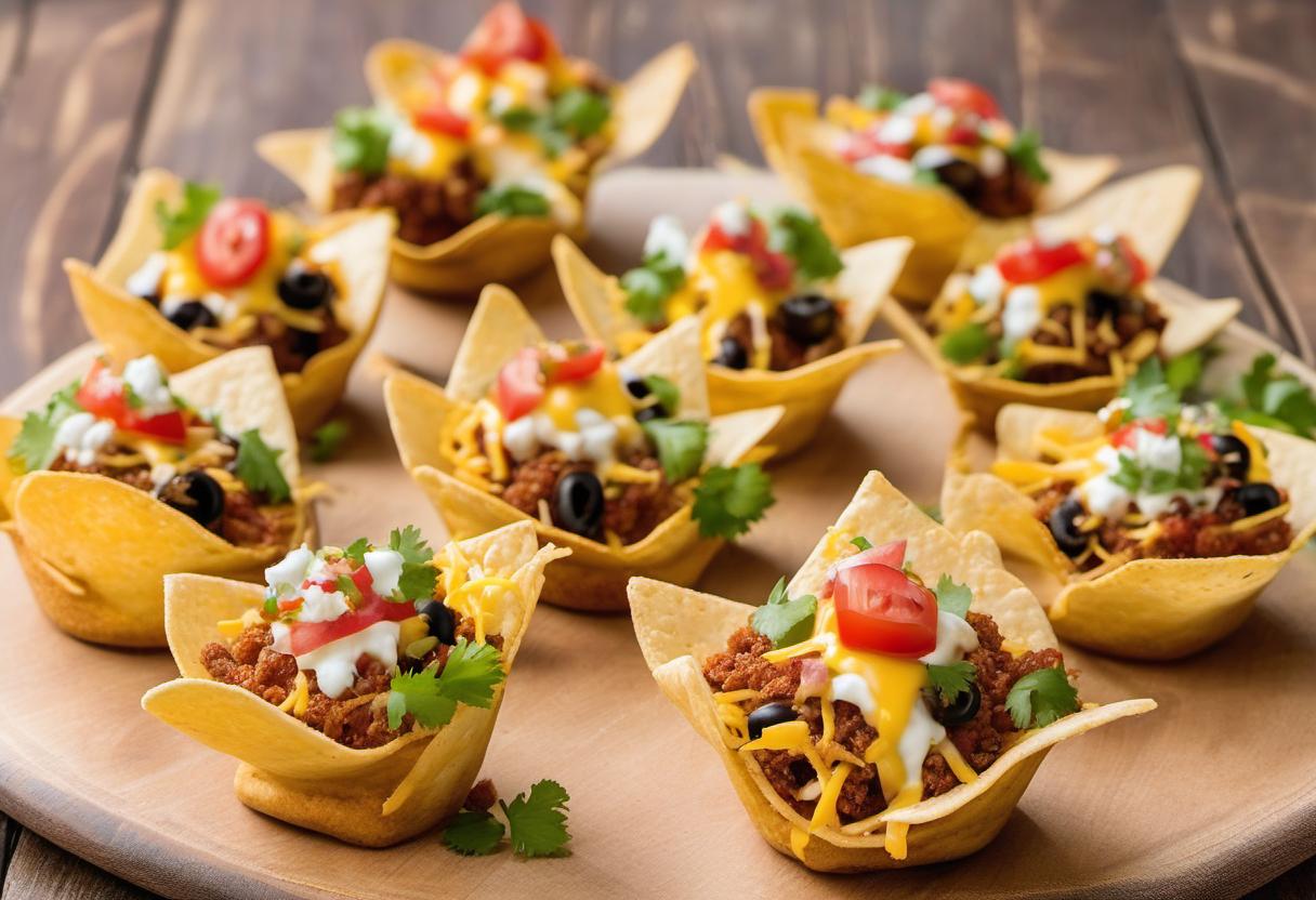 Image showing the final output answering the question: How do I make cheese taco cups.