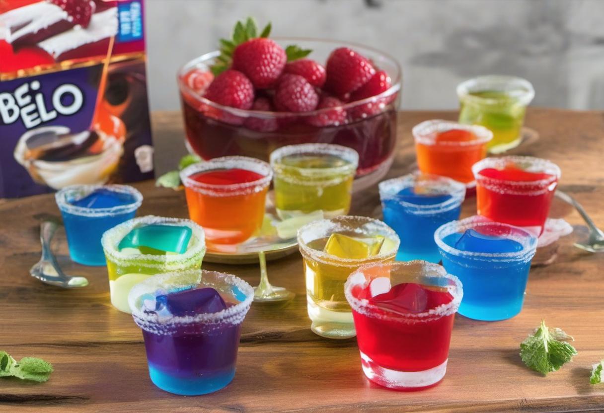 Image showing the final output answering the question: How do I make edible shot glass jello cups.