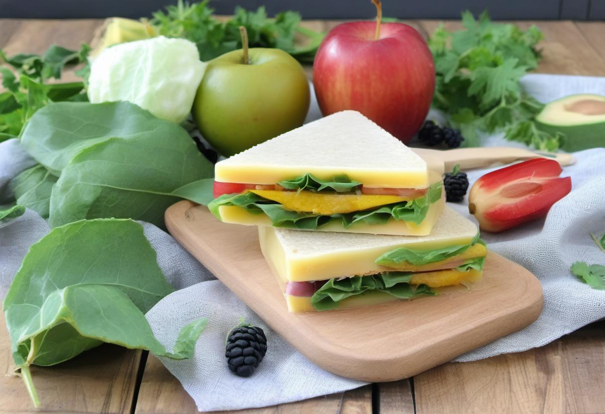 Image showing the final output answering the question: How do I make Beeswax-wrapped Sandwiches.