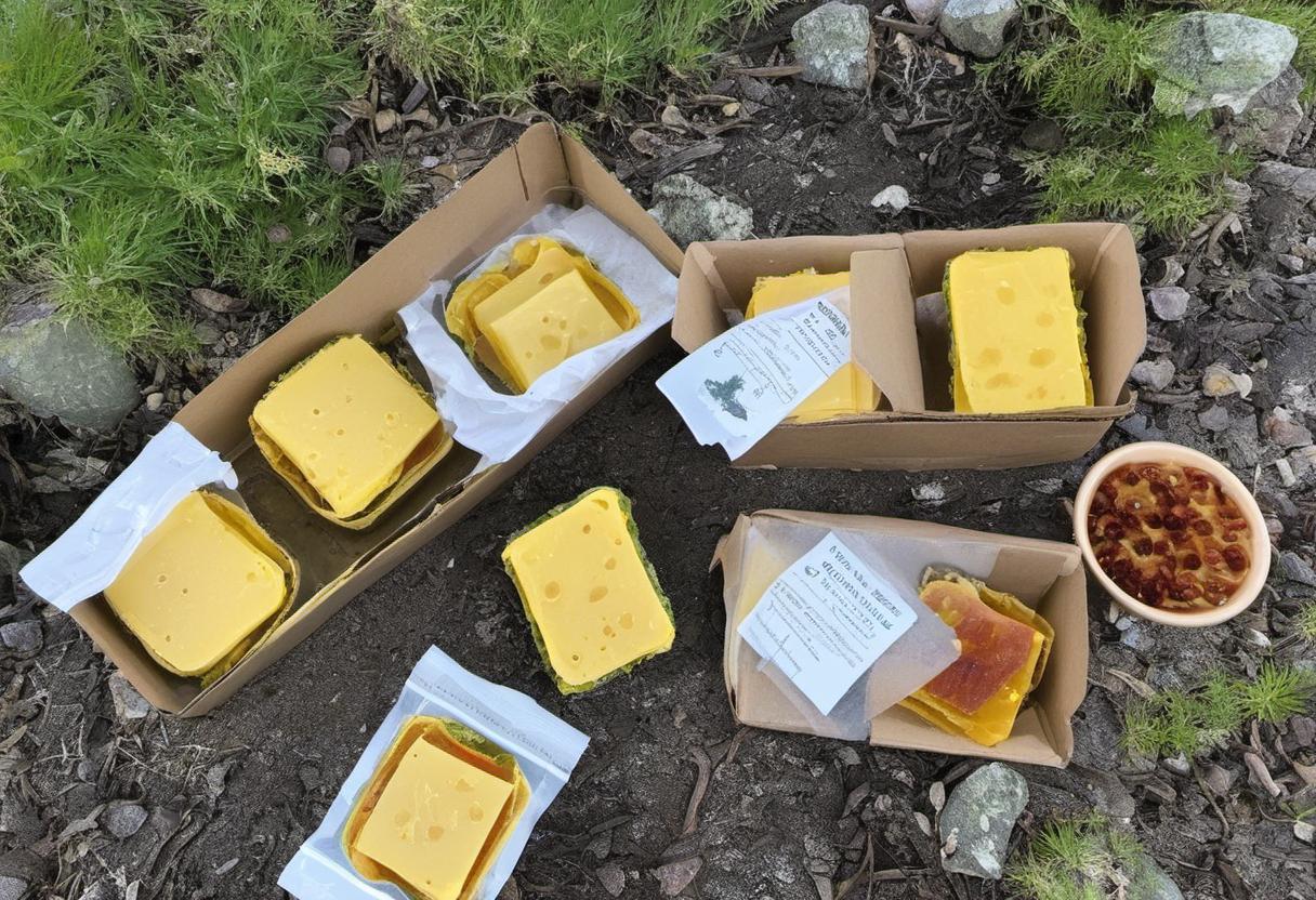 Image showing the final output answering the question: How do I pack Beeswax-wrapped Sandwiches for a hike.