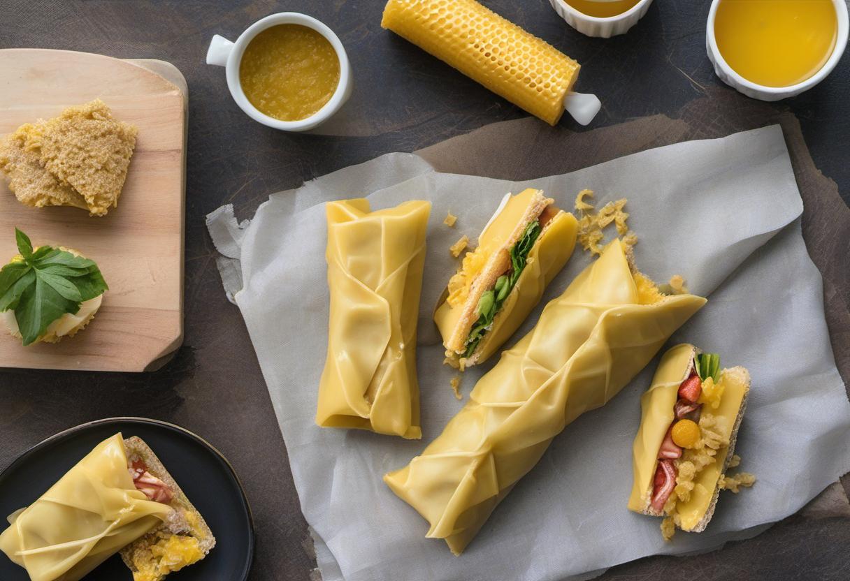 Image showing the final output answering the question: How do I make gluten-free Beeswax-wrapped Sandwiches.