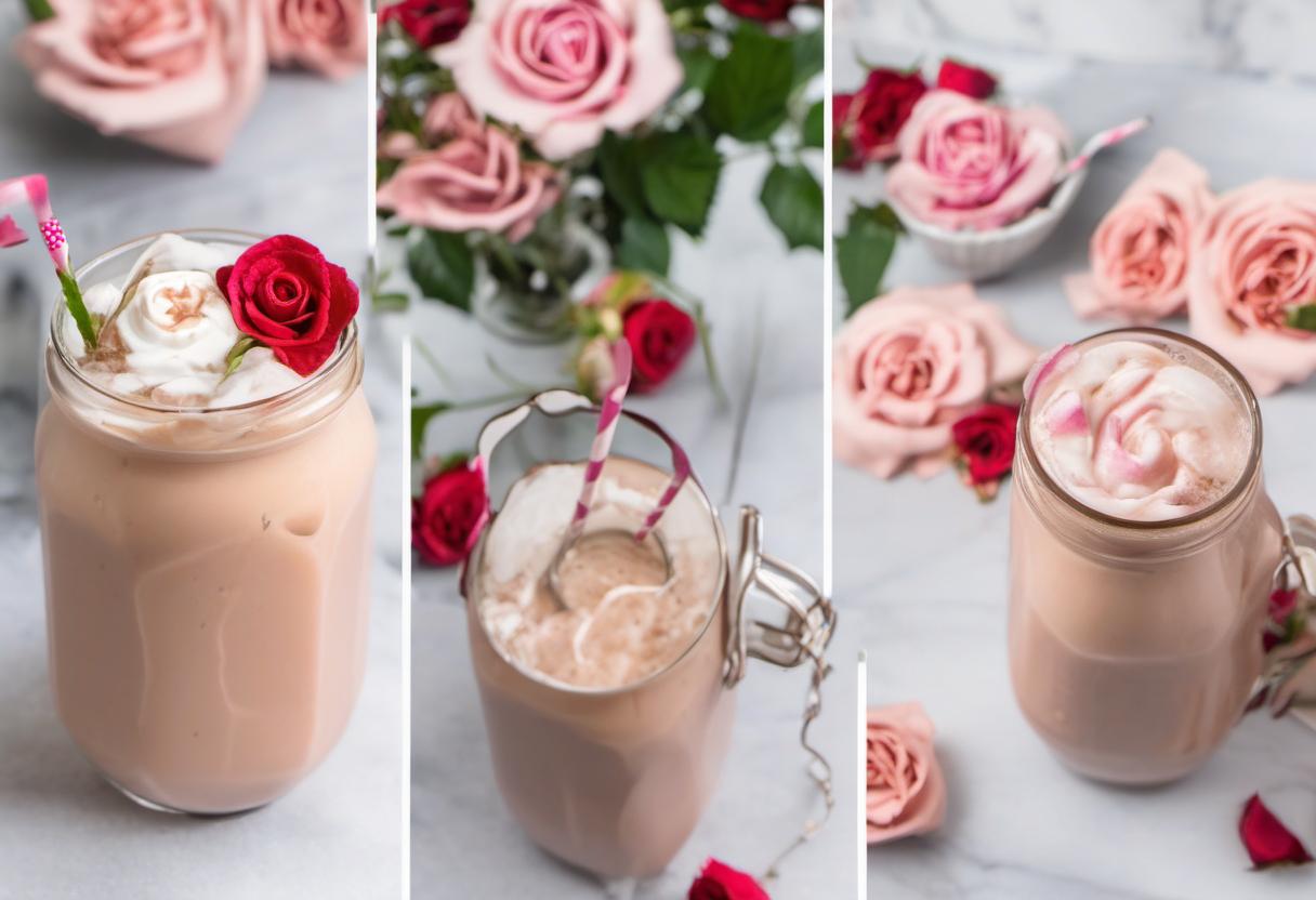 Image showing the final output answering the question: How do I whip up a refreshing iced Rose Latte.