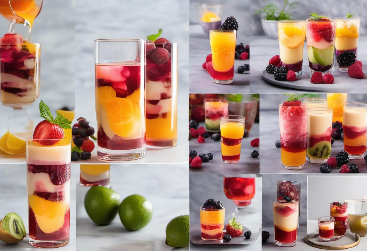 Image showing the final output answering the question: How do I create a layered fruit juice masterpiece.