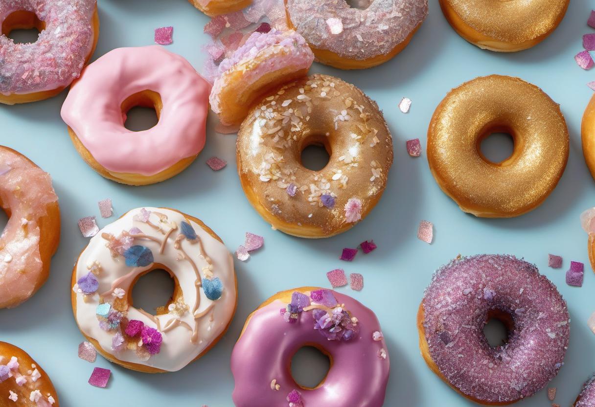 Image showing the final output answering the question: How do I make Shimmering Donuts.