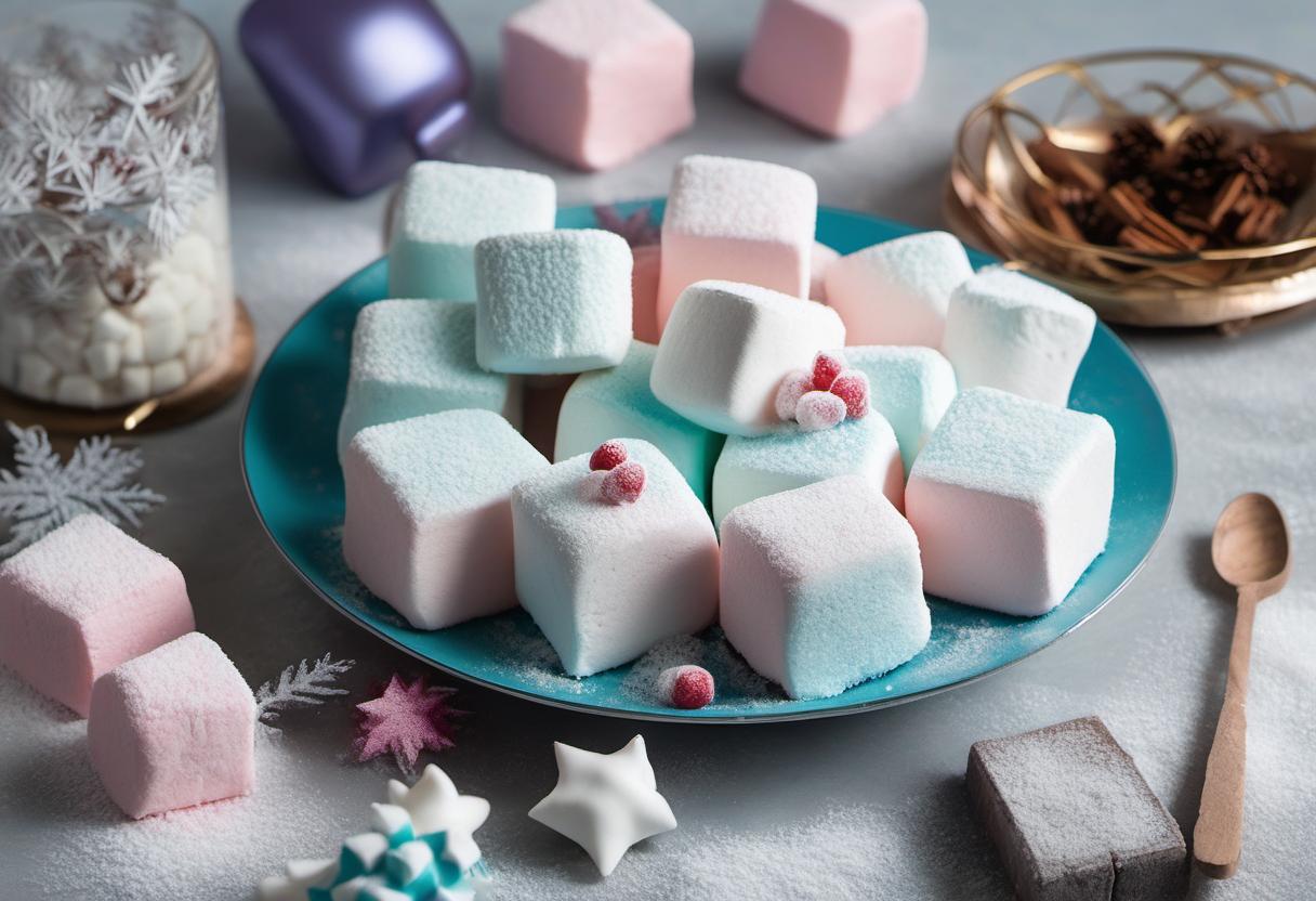 Image showing the final output answering the question: How do I create Frozen Wonderland Marshmallows.