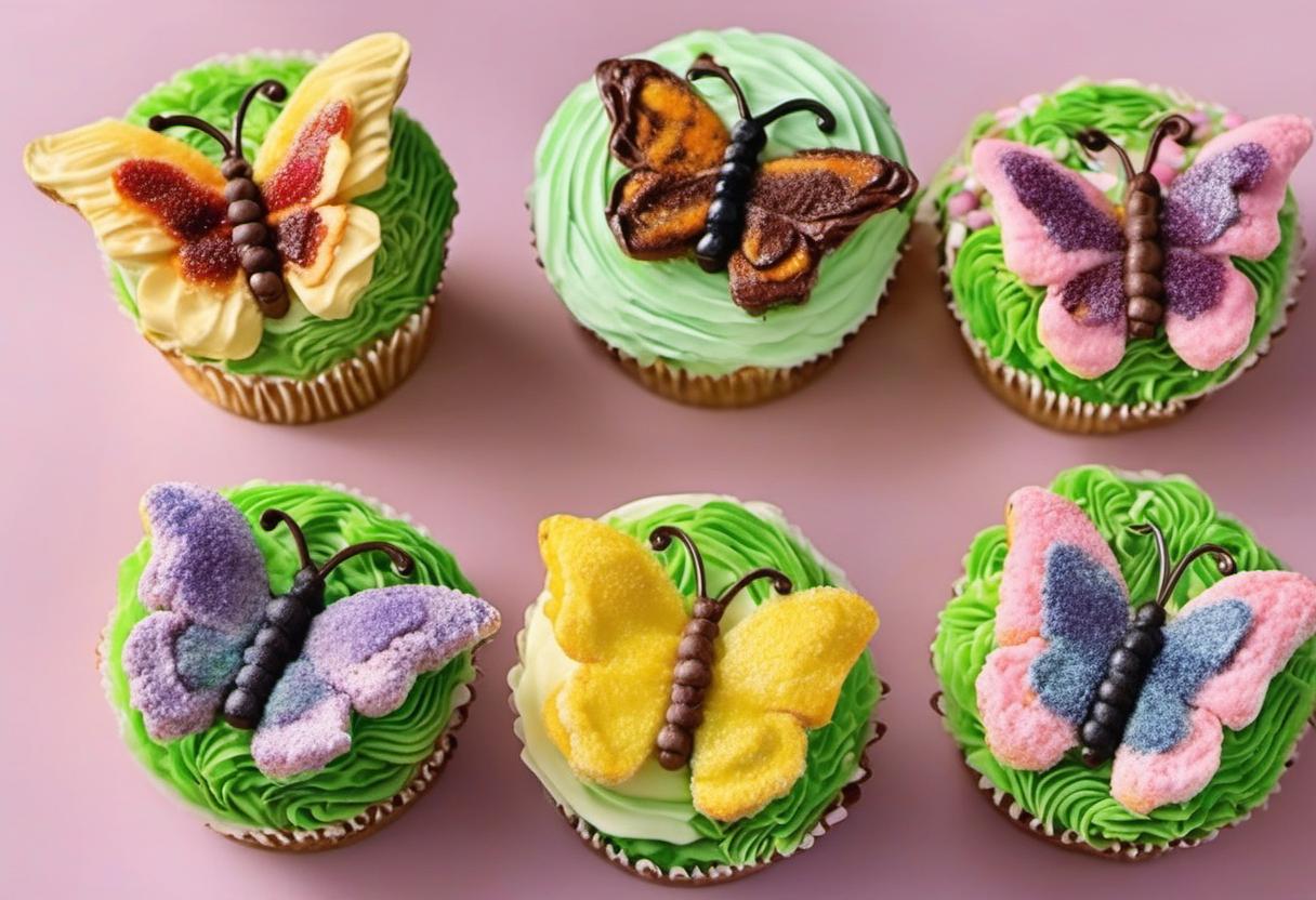 Image showing the final output answering the question: How do I customize Spring Butterfly Cakes.