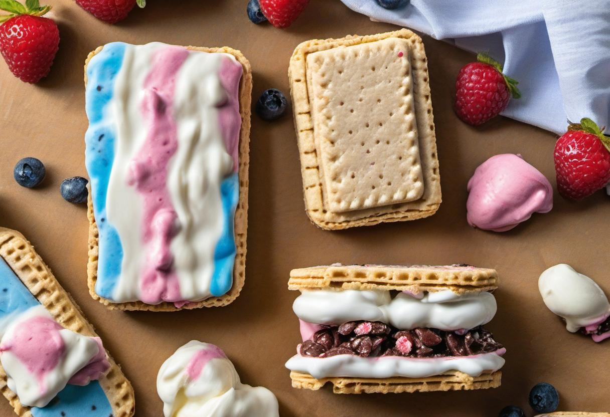 Image showing the final output answering the question: How do I create Pop-Tart ice cream sandwiches.