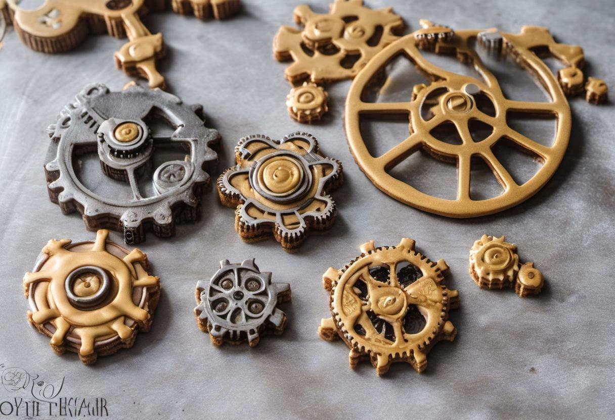 Image showing the final output answering the question: How do I make Steampunk Gear Cookies.