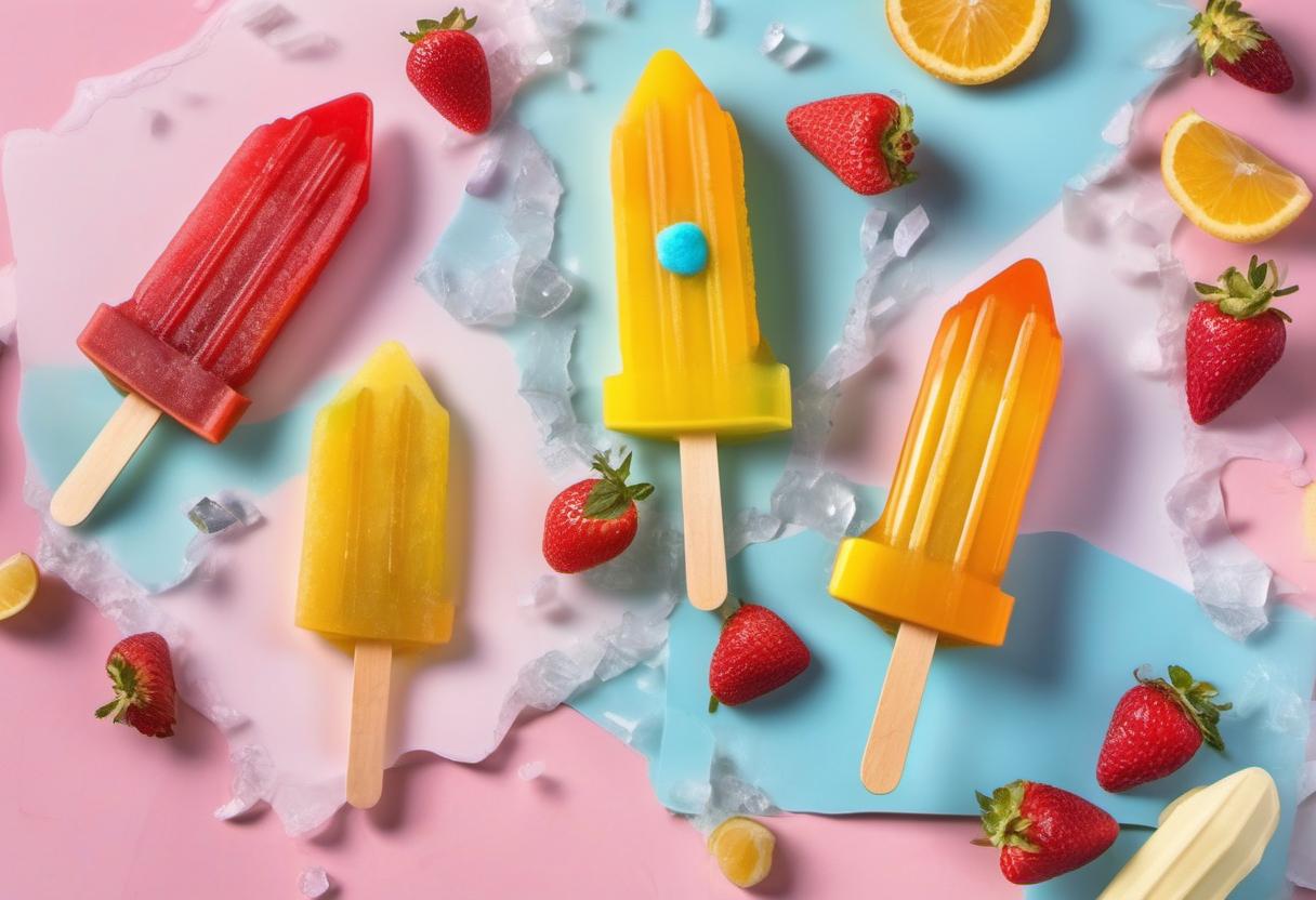 Image showing the final output answering the question: How do I make Retro Rocket Ice Pops.