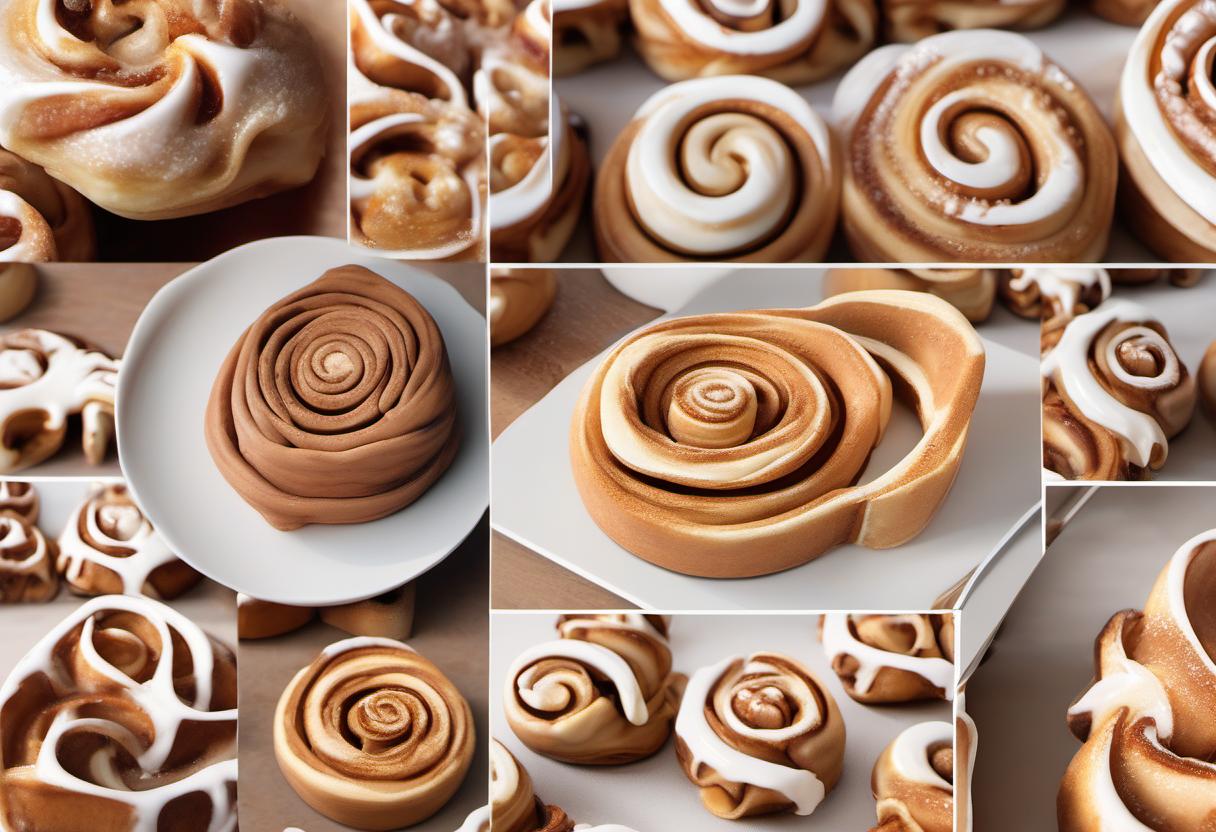 Image showing the final output answering the question: How do I bake 3D printed cinnamon rolls.