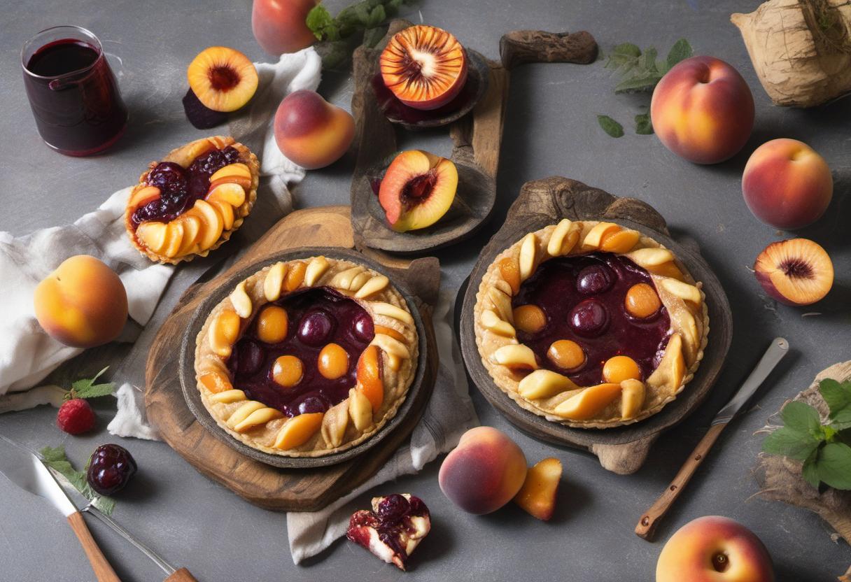 Image showing the final output answering the question: How do I make Stone Age Stonefruit Pies.