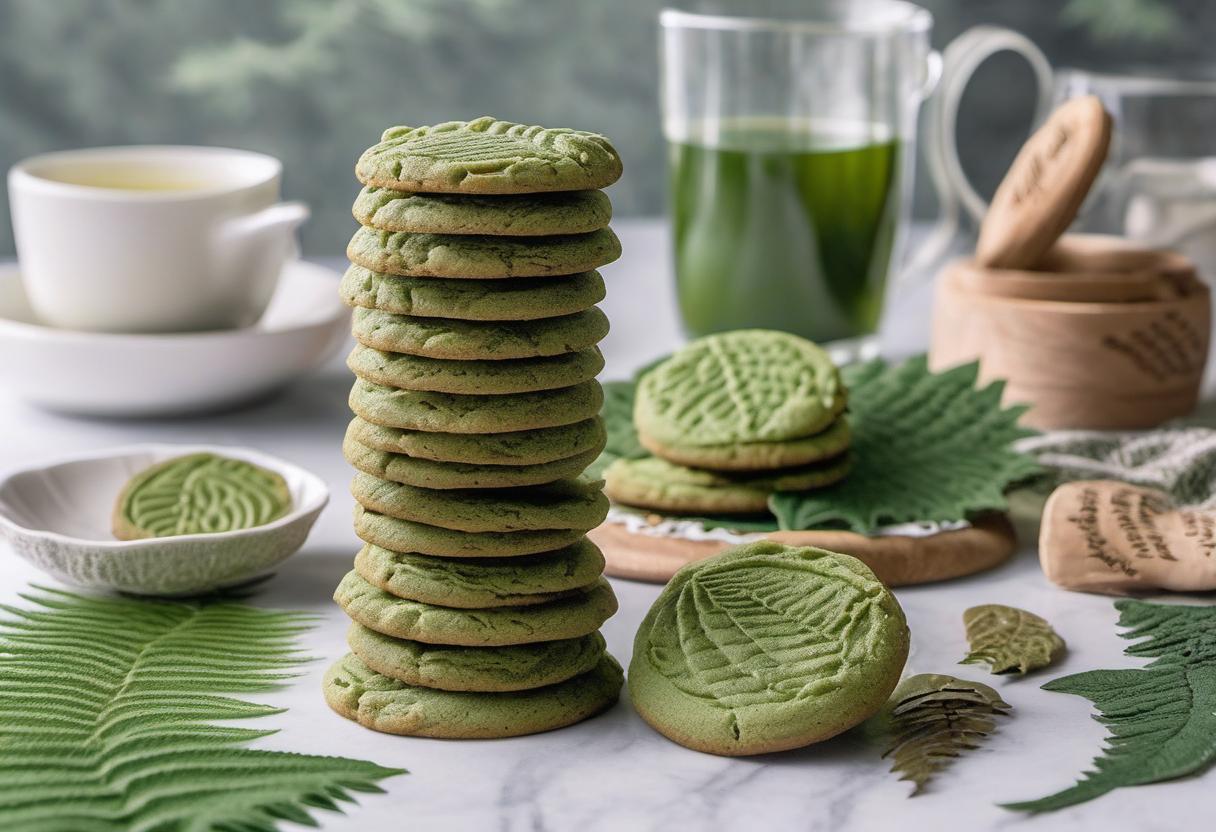 Image showing the final output answering the question: How do I bake Forest Fern Green Tea cookies.